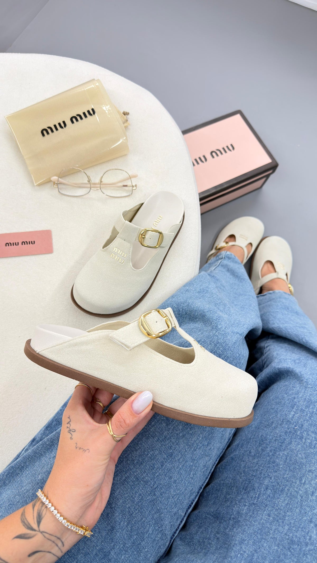 Clogs Miu Miu OFF WHITE